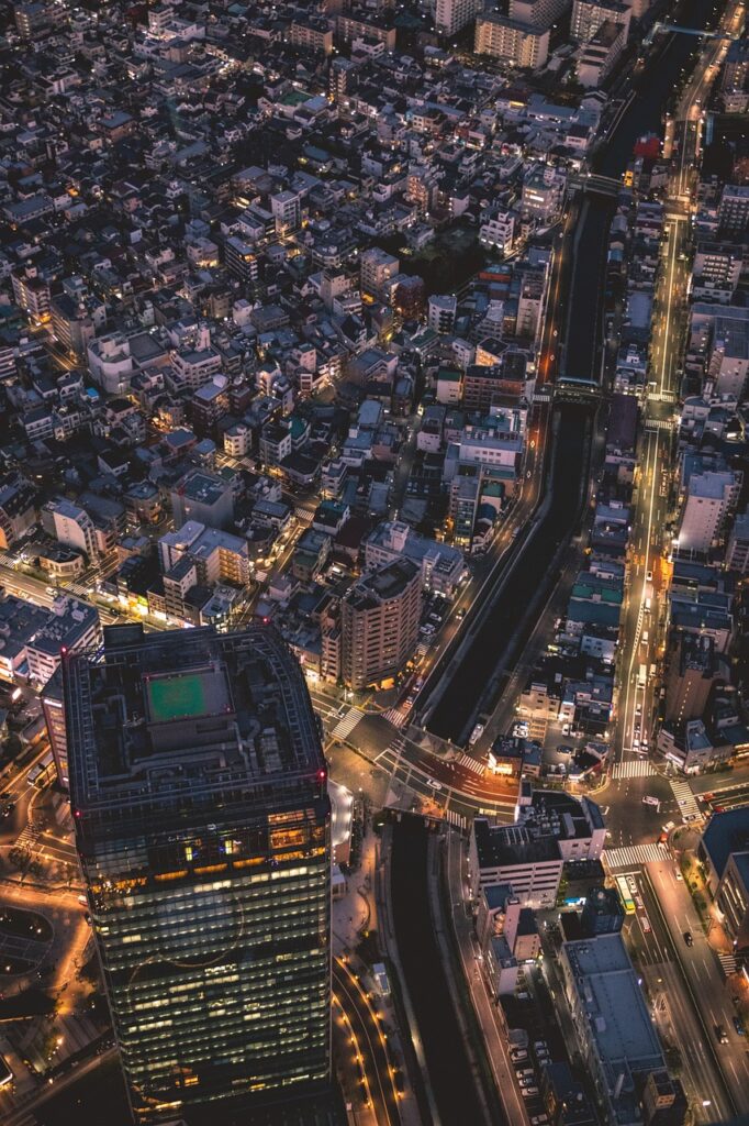 skyline, tokyo, night